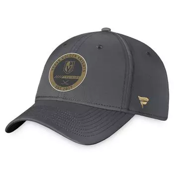 Мужская фирменная серая бейсболка Fanatics Vegas Golden Knights 2022 Authentic Pro Training Camp Flex Hat