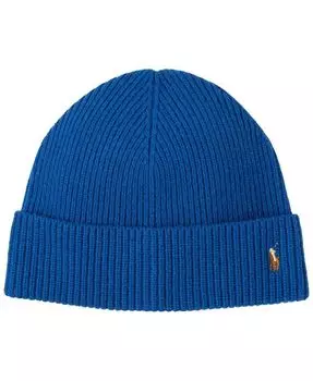 Мужская фирменная шляпа с манжетами Polo Ralph Lauren, синий