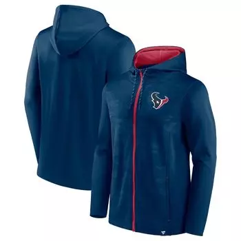 Мужская фирменная темно-красная толстовка с капюшоном Houston Texans Ball Carrier с молнией во всю длину Fanatics