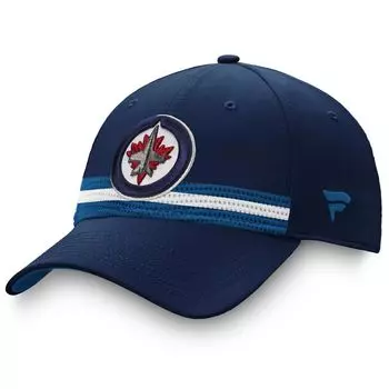 Мужская фирменная темно-синяя бейсболка Fanatics Winnipeg Jets NHL Draft 2020 Authentic Pro Flex Hat