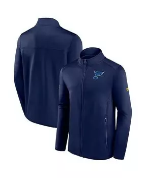 Мужская фирменная темно-синяя флисовая куртка St. Louis Blues Authentic Pro Rink с молнией во всю длину Fanatics, синий