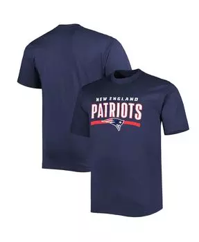 Мужская фирменная темно-синяя футболка new england patriots big and tall speed ​​and agility Fanatics, синий