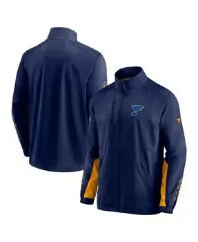 Мужская фирменная темно-синяя куртка st. louis blues authentic pro locker room rinkside с полной молнией Fanatics, синий