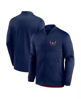 Мужская фирменная темно-синяя куртка washington capitals locker room с молнией во всю длину Fanatics, синий