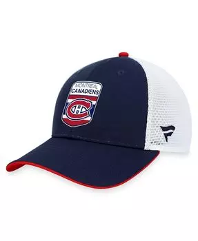 Мужская фирменная темно-синяя регулируемая кепка Montreal Canadiens для драфта НХЛ 2023 на сцене Trucker Fanatics