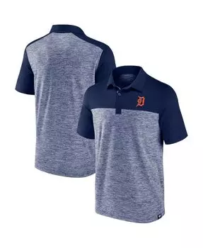Мужская фирменная темно-синяя рубашка поло detroit tigers iconic omni brushed space-dye Fanatics, синий