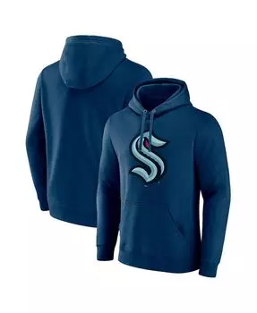 Мужская фирменная толстовка с капюшоном deep sea blue seattle kraken primary logo Fanatics, мульти