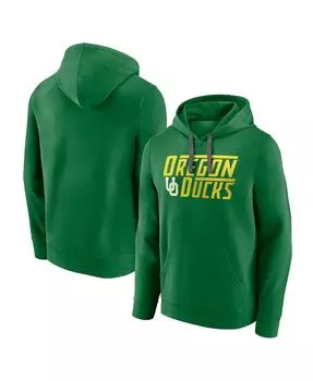 Мужская фирменная толстовка с капюшоном green oregon ducks favorite longshot pullover Fanatics, зеленый