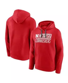 Мужская фирменная толстовка с капюшоном scarlet nebraska huskers favorite longshot pullover Fanatics