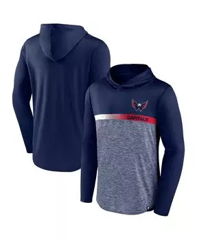 Мужская фирменная толстовка с капюшоном washington capitals podium defender темно-синего цвета Fanatics, синий
