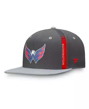 Мужская фирменная угольная кепка Washington Capitals Authentic Pro Home Ice Snapback Fanatics