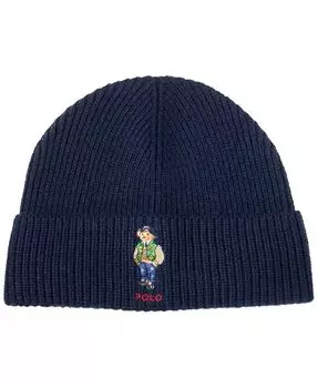 Мужская фирменная университетская шапка с медведем Polo Ralph Lauren, красный