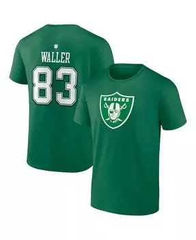 Мужская фирменная зеленая футболка darren waller las vegas raiders st. patrick's day icon player player Fanatics, зеленый