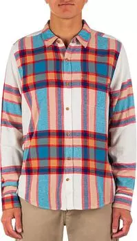 Мужская фланелевая рубашка Hurley с длинным рукавом из портлендской фланели, бирюзовый