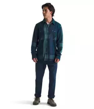 Мужская фланелевая рубашка из твила The North Face, цвет Algae Blue Macro Plaid