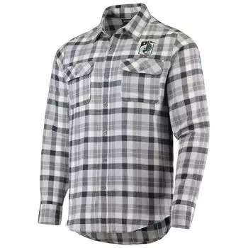 Мужская фланелевая рубашка на пуговицах с длинным рукавом Antigua Grey/White Minnesota United FC Ease