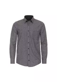 Мужская фланелевая рубашка повседневного кроя в клетку CASAMODA, коричневый