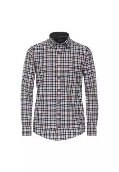 Мужская фланелевая рубашка повседневного кроя в клетку CASAMODA, цвет Dunkelrot