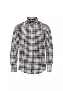 Мужская фланелевая рубашка повседневного кроя в клетку CASAMODA, оливковый