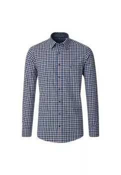 Мужская фланелевая рубашка повседневного кроя в клетку CASAMODA, синий