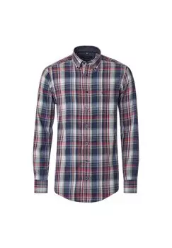 Мужская фланелевая рубашка повседневного кроя в клетку CASAMODA, красный