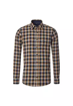 Мужская фланелевая рубашка повседневного кроя в клетку CASAMODA, желтый