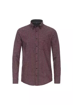 Мужская фланелевая рубашка повседневного кроя в клетку CASAMODA, красный