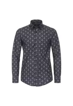 Мужская фланелевая рубашка с принтом повседневного кроя CASAMODA, цвет Grnblau