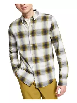 Мужская фланелевая рубашка в клетку на пуговицах BASS OUTDOOR, цвет Vapor Blue/Explorer Plaid