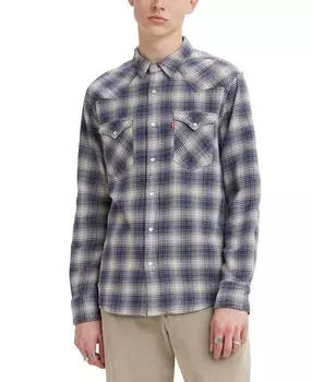 Мужская фланелевая рубашка в клетку в стиле вестерн стандартного кроя Levi's, мульти