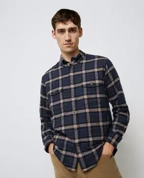 Мужская фланелевая спортивная рубашка Dustin, синий