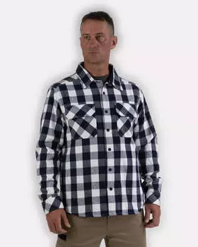 Мужская фланелевая верхняя рубашка в клетку Buffalo Check CAT, темно-синий/белый