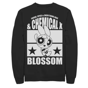 Мужская флисовая футболка Cartoon Network Powerpuff Girls Blossom Chemical X Licensed Character