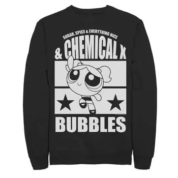 Мужская флисовая футболка Cartoon Network Powerpuff Girls Bubbles Chemical X Licensed Character
