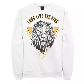 Мужская флисовая футболка Disney The Lion King Live Action со шрамом «Да здравствует король» Licensed Character