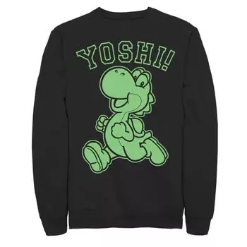 Мужская флисовая футболка для бега Nintendo Super Mario Yoshi Licensed Character