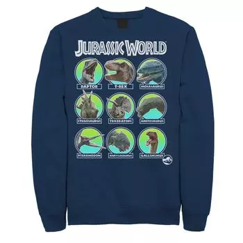 Мужская флисовая футболка Jurassic World с двумя головами динозавров Licensed Character