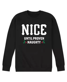Мужская флисовая футболка nice until proven naughty AIRWAVES, черный