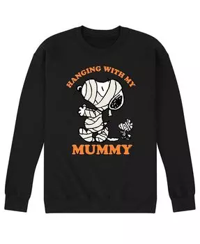 Мужская флисовая футболка Peanuts Hanging With Mummy AIRWAVES, черный