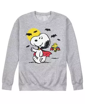 Мужская флисовая футболка peanuts snoopy vampire AIRWAVES, серый