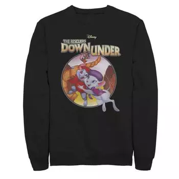 Мужская флисовая футболка с классическим плакатом Disney Rescuers Down Under Rescued Licensed Character