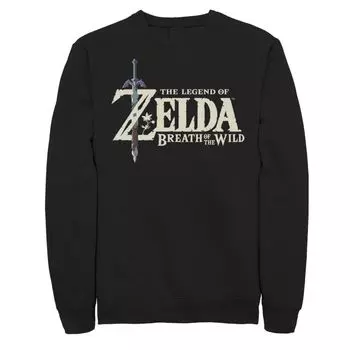 Мужская флисовая футболка с логотипом Nintendo The Legend Of Zelda Breath Of The Wild для молодых мужчин Licensed Character