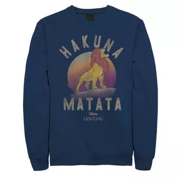 Мужская флисовая футболка с рисунком Disney King Lion King Simba Hakuna Matata Roar Licensed Character