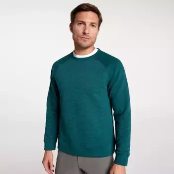 Мужская флисовая футболка VRST Recharge Lunar Fleece Crew, цвет Green Dusk Heather