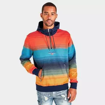 Мужская флисовая худи Polo Ralph Lauren Polo Sport в полоску с омбре, многоцветный