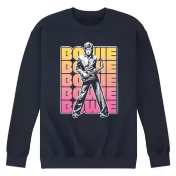 Мужская флисовая кофта David Bowie Stacked Licensed Character, синий