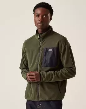 Мужская флисовая кофта Frankie на молнии Regatta зеленого цвета