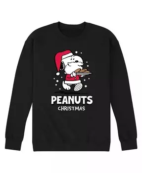 Мужская флисовая кофта с длинными рукавами Peanuts Snoopy Santa AIRWAVES, черный
