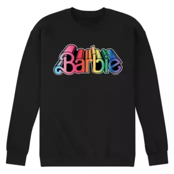 Мужская флисовая кофта с принтом логотипа Barbie Pride Licensed Character, черный