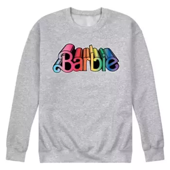 Мужская флисовая кофта с принтом логотипа Barbie Pride Licensed Character, серый